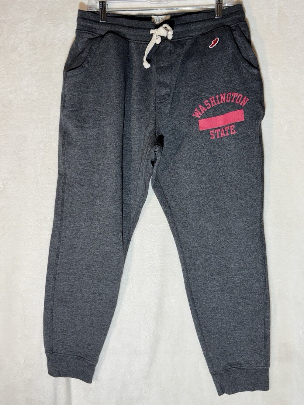 Washington State Joggers League Sz L Draw String